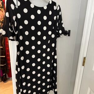 Tommy Hilfiger Black and White Polka Dot Mini Dress